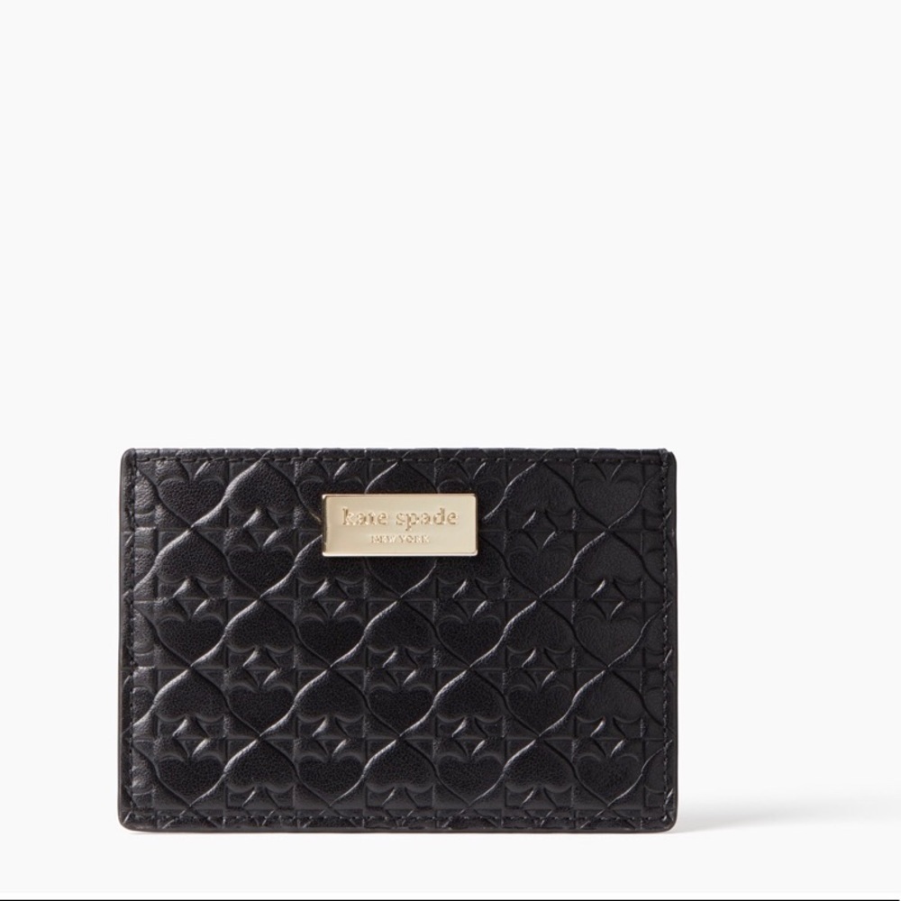Kate Spade Embossed Black Cardholder​​​​​​
